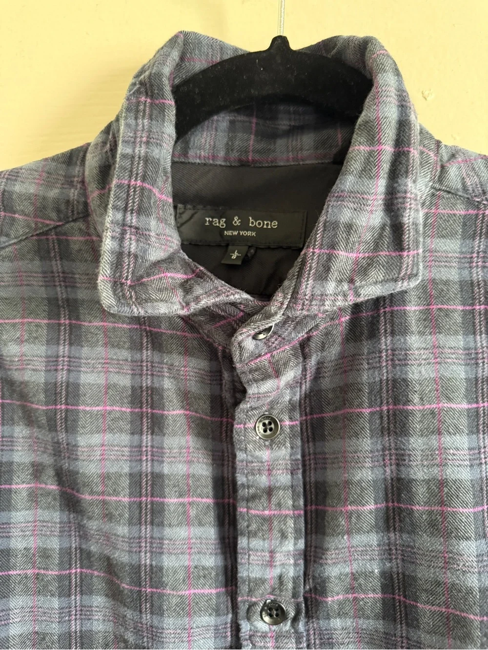 Rag & Bone plaid flannel shirt, large